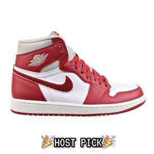 🎉HP🎉Jordan 1 Retro High OG : Nike Red and White High-Top Sneakers